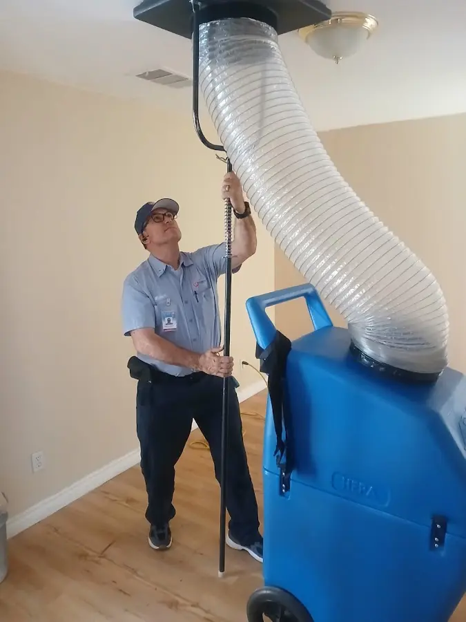 Mini Split Installation technician using HEPA equipment in Sammamish